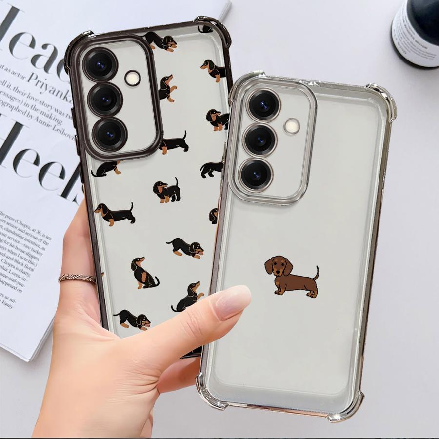 Phone Cover Case for Samsung Galaxy A13 A15 A35 A36 A26 A21s A16 A24 A52 A17 A33 A25 Creative Minimalist Dachshund