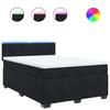 VidaXL Sommier à lattes de lit avec matelas Noir 140x190 cm Velours, lit, lit à plate-forme, lit à panneaux, meuble de 3288608