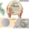 2D Flat, 1pc Vintage Aluminum Sign (7.87''x7.87''), German Best Mom Warm Quote with Rose Petals Plaque, Ideal for Bedroom Living Room Dining Room