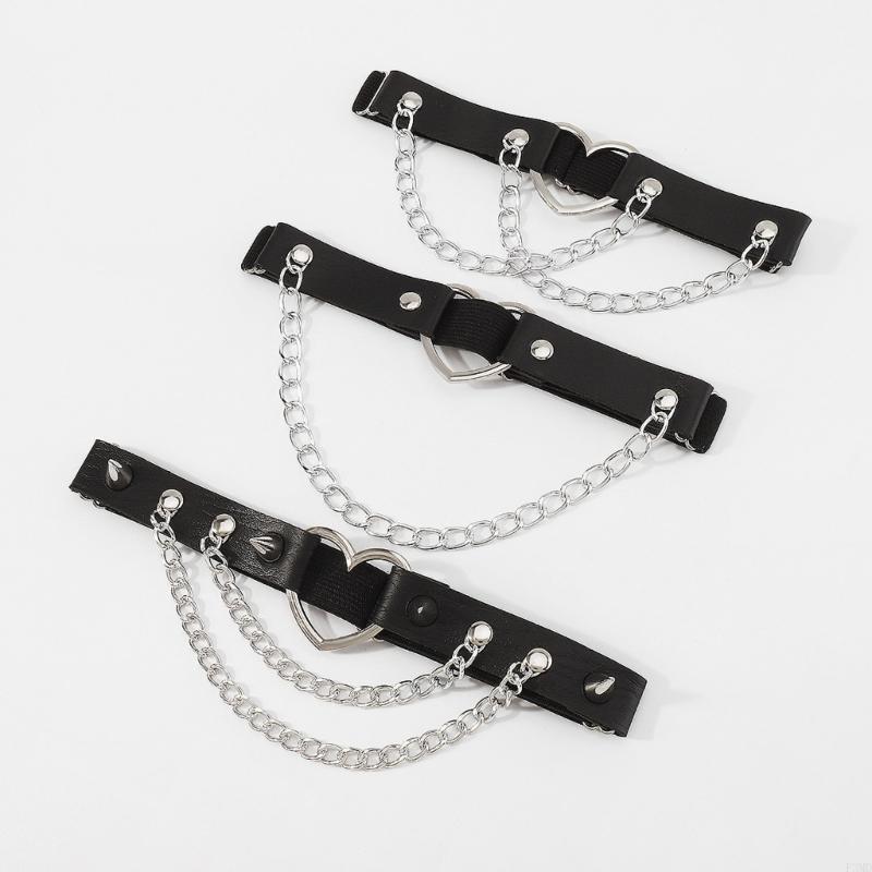 Modern Heart Hollowed Leg Chain Leg Jewelry for Music Festival and Night Party F3MD