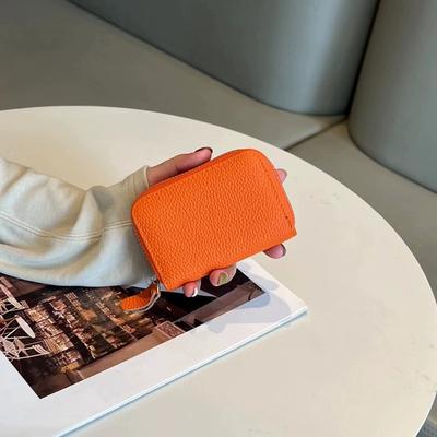 Kaarthouder van echt leer Eerste laag rundleer Muntportemonnees voor dames Natuurlijk leer ID Credit Business Cards Organizer 11 vakjes