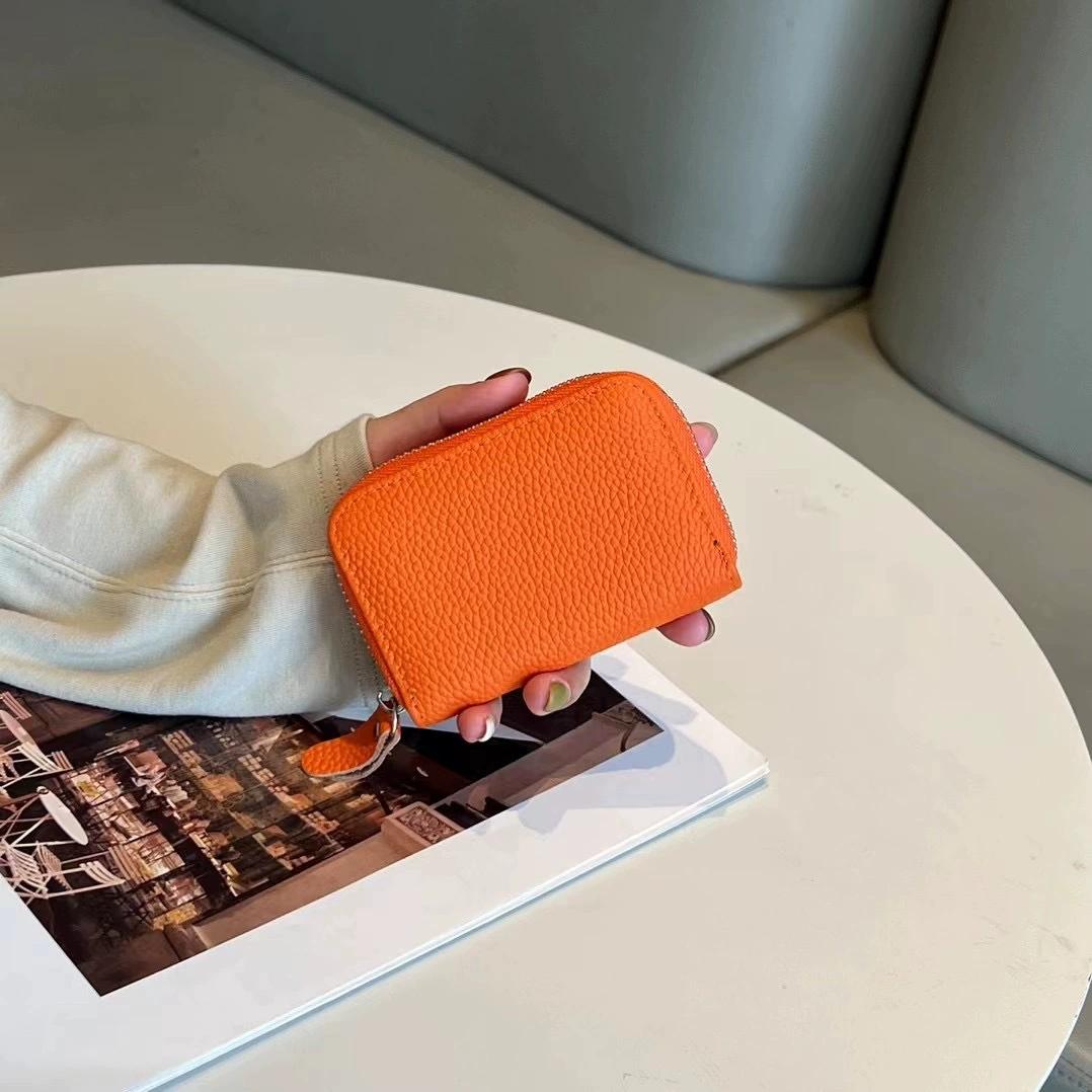 

Genuine Leather Card Holder First Layer of Cowhide Coin Purses For Women Natural Leather ID Credit Business Cards Organizer 11 Slots жовтий