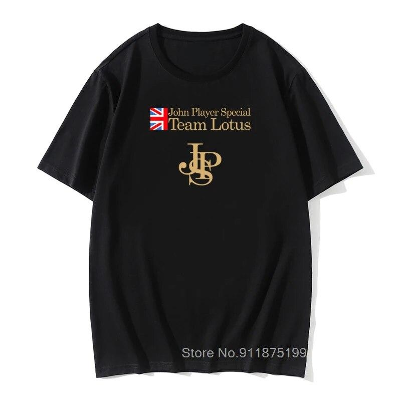 

Unique John Player Special Team Lotus Tops T Shirts Unisex Premium Cotton T Shirts John Player Team Car Helmet Camisas Tee Shirt