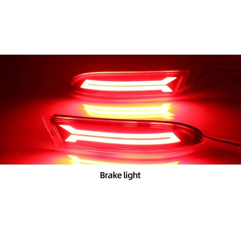 2PCS Car Reflector For Toyota Avanza 2015 2016 2017 LED Rear Fog Lamp Brake Light Bumper Light Auto Bulb Decoration Lamp