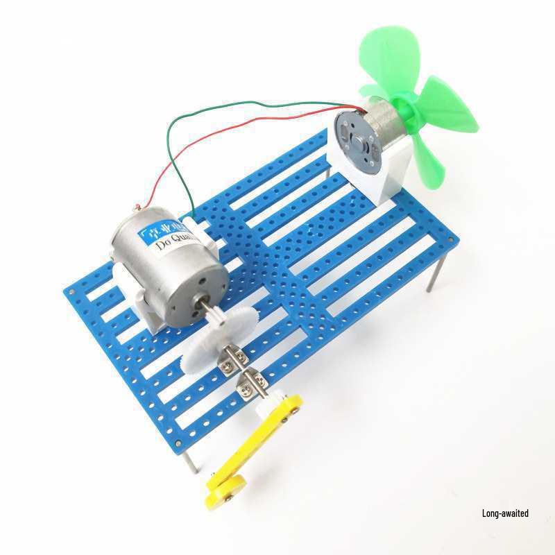 Handmade DIY Science Kit: Hand-Crank Generator & Model Fan Set