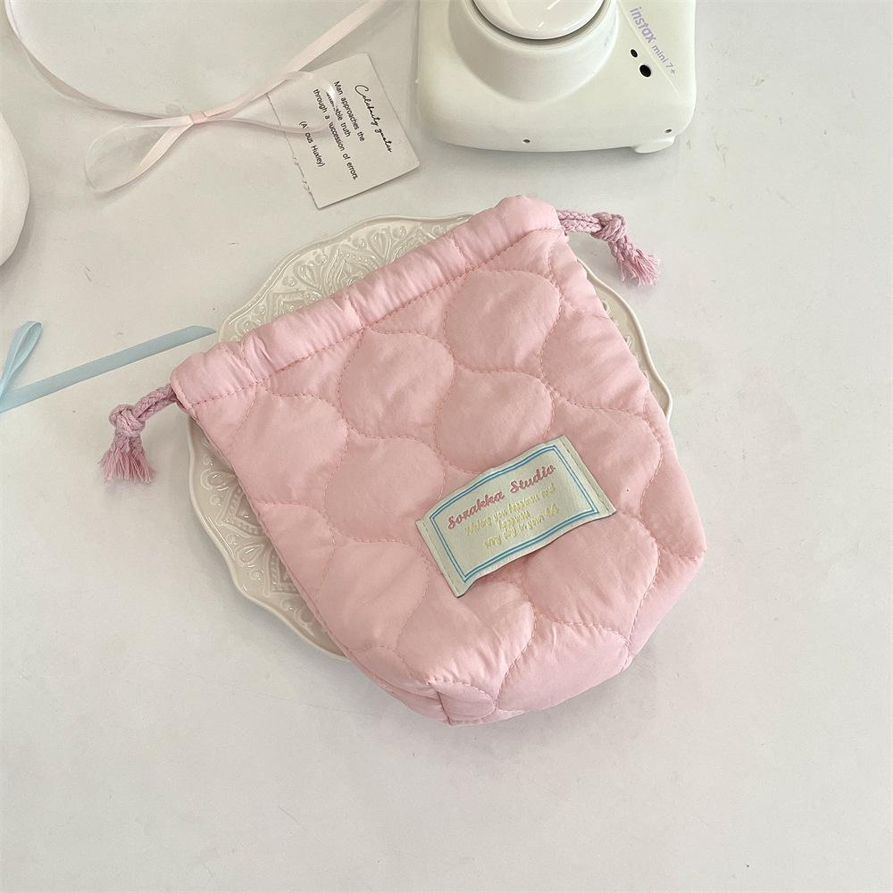 Siyah Kart Kamera Polaroid Saklama Çantası Taşınabilir Büzgülü Çanta Kadın Telefon Çantası Anahtar Kulaklık Ruj Çantaları Büzgülü Çantalar