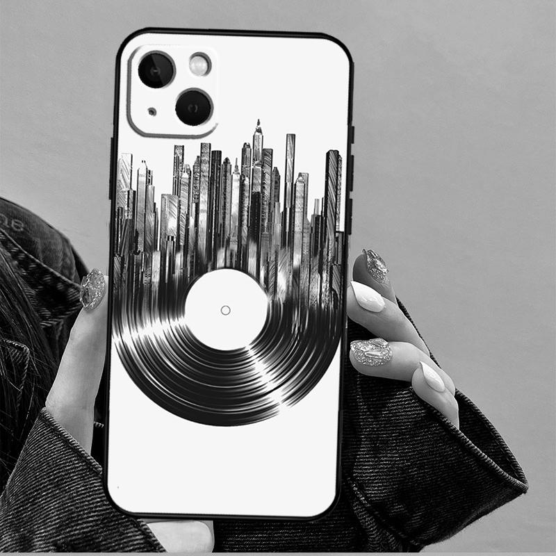 Vinyls Record DJ Retro Vintage Case For iPhone 15 16 14 13 12 11 Pro Max Mini Plus X XR XS Max Cover Shell