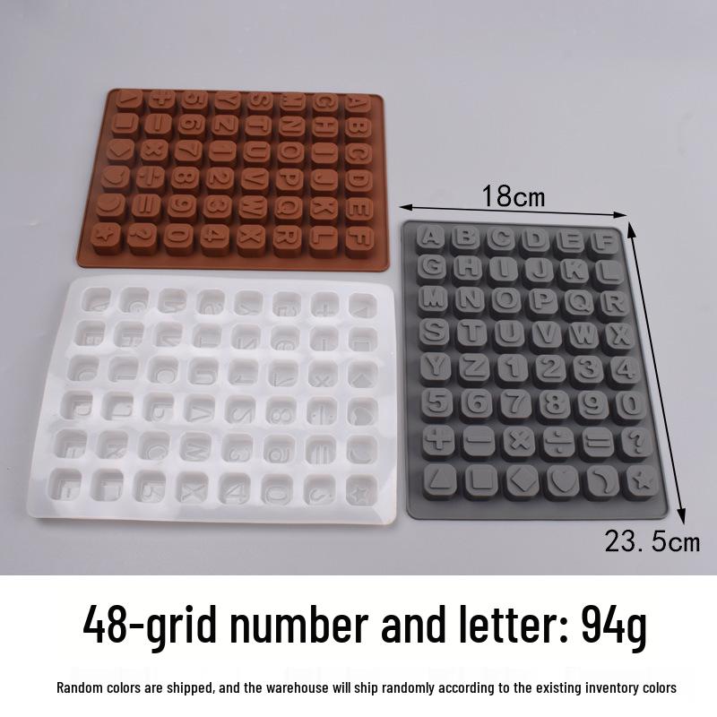 Silicone English Letter Chocolate & Cookie Baking Mold Epoxy DIY.