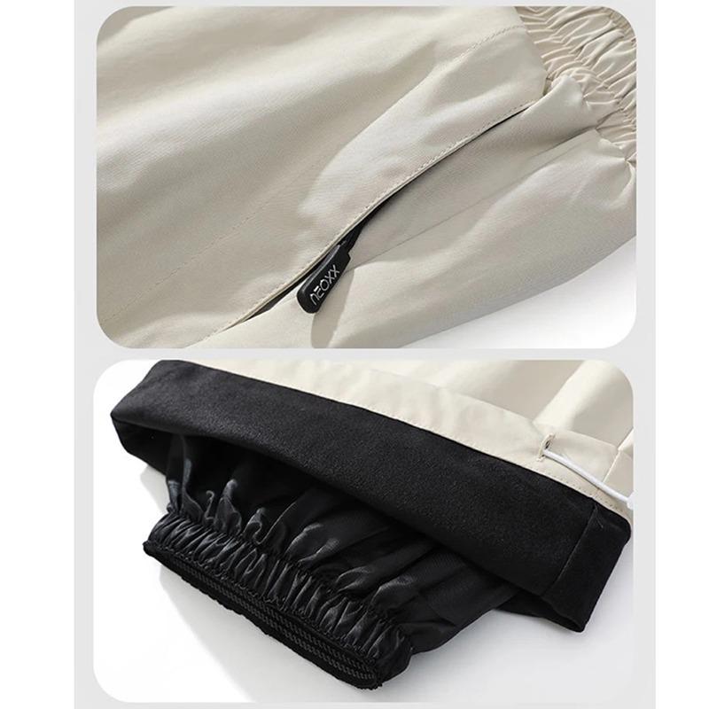 Women Thick Sports Pants Sets Winter Warm Windproof Hooded Jacket Elastic Waist Sweatpants Two Piece Set Outdoor Waterproof Clothes