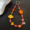 Summer Flower Beaded Chain Cute Creative Short Anti Loss Pendant for Girls Universal Simple Personality Accessory