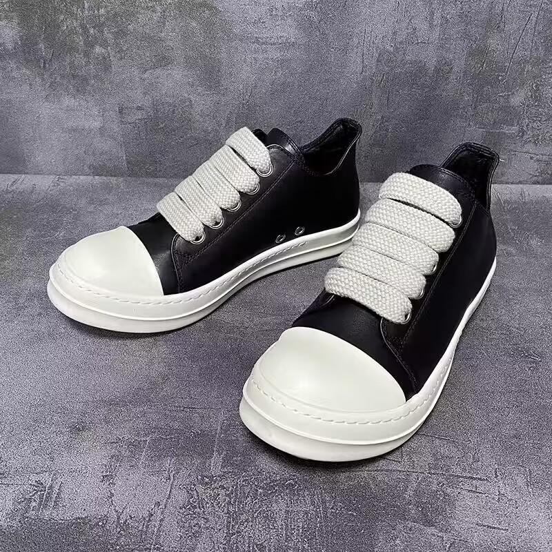 Fashion Men women Casual Canvas Shoes Luxury Trainers Adult Lace Up Sneakers Women Loafers Spring Autumn Flats Black Shoes Big Size