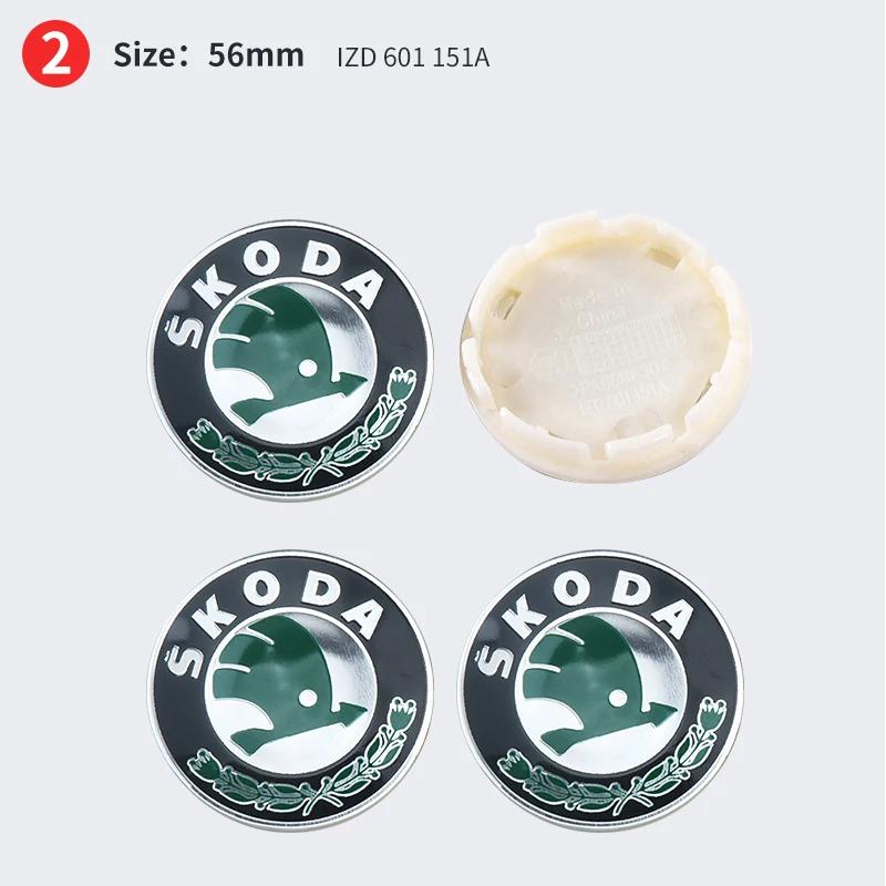 AAAJD1 4pcs 56mm 65mm 75mm 5JA601151A 1J0601171 3B7601171 Car Wheel Center Hub Cover Badge Emblem For Skoda Fabia Superb Rapid Yeti