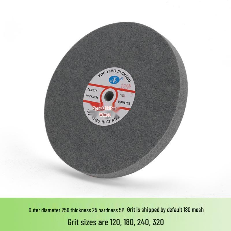 Nylon Fiber Polishing Wheel for Metal & Stainless Steel - Compatible with Electric Motor Grinders, Sizes 150/200/300