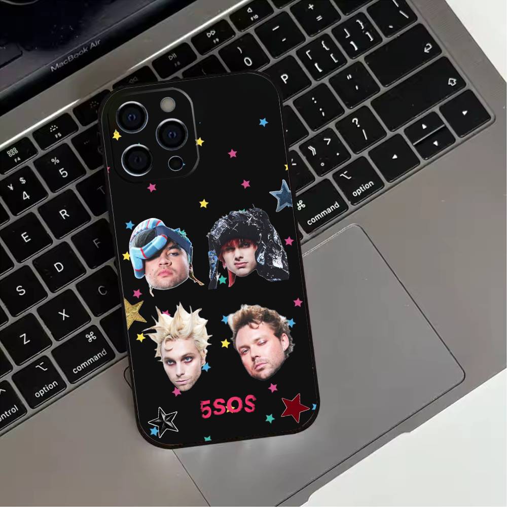 5 S-Seconds of S-Summers 5SOS  Phone Case For iPhone 17,16,15,14,13,12,11 Plus,Pro Max,XS,Soft Silicone Black Cover