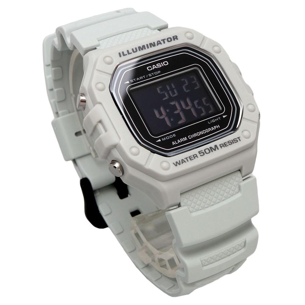 Casio Standard Digital Wristwatch W-218H-8BV Men and Women Ice Gray Inverted LCD