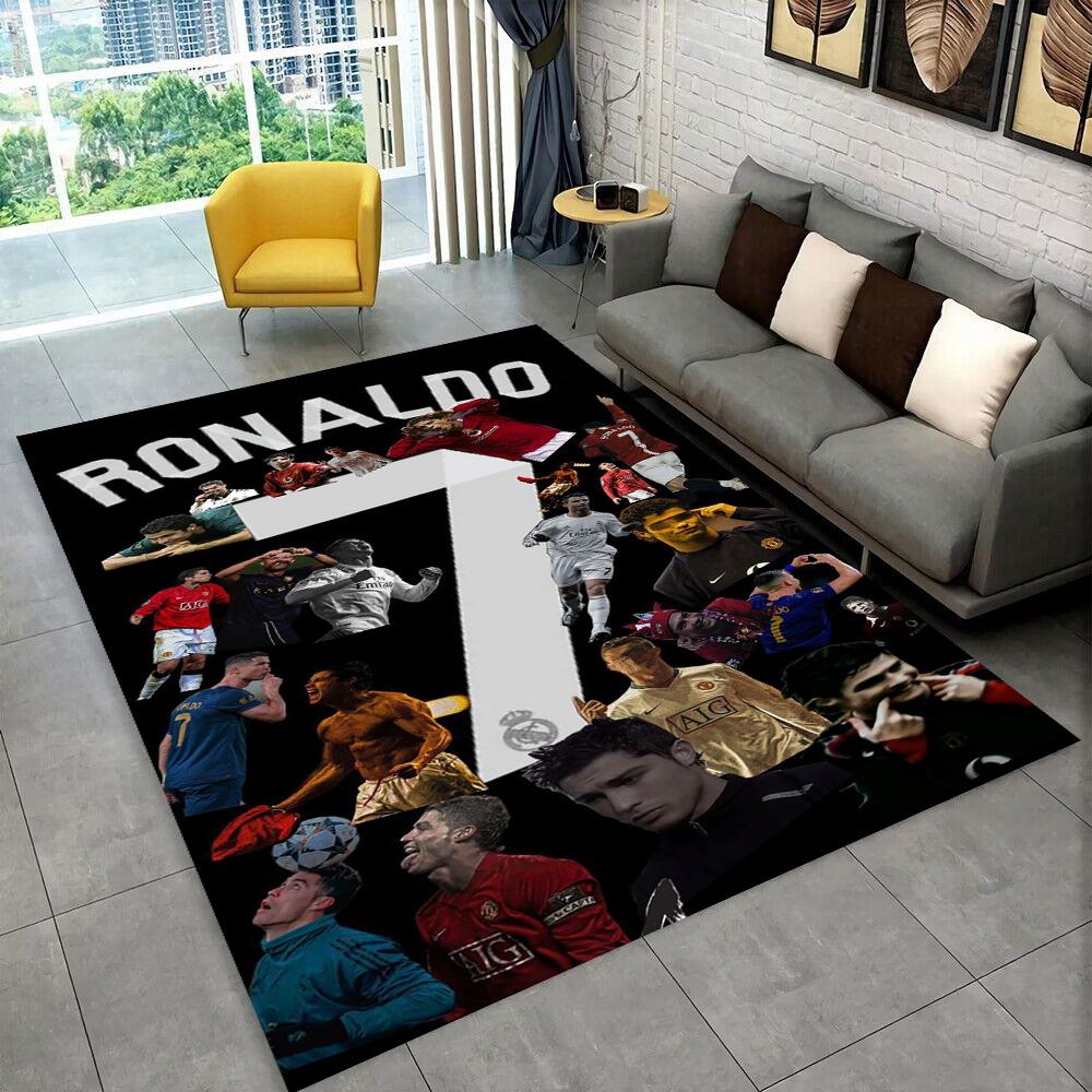 CR7 Goat Ronaldo Football Star Carpet Rug for Playroom Bedroom Living Room Sofa Home Decor,kids Area Rug Non-slip Floor Mat Gift