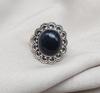 Black Onyx 925 Sterling Silver Ring: Vintage Boho Protection Jewelry