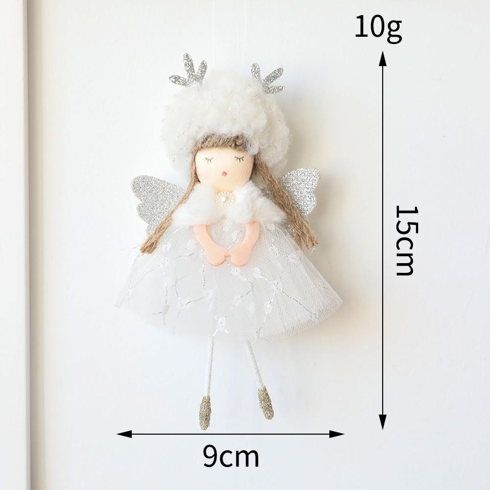 Angel Deer Antler Girl Pendant with Gauze Skirt - Christmas Tree Decoration & Holiday Gift