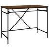VidaXL Desk Brown Oak 100x50x75 Cm Engineered Wood and Iron 826723