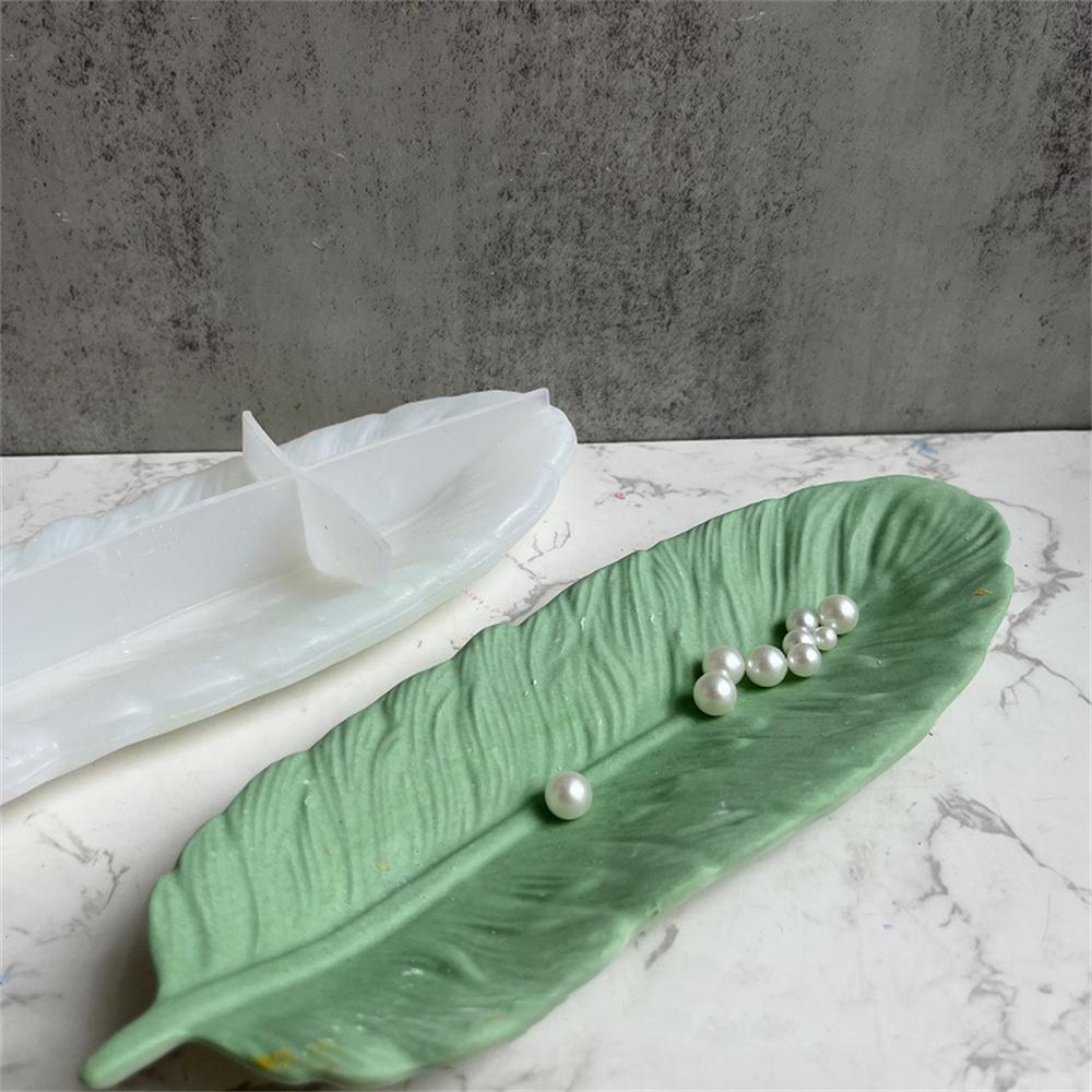 Ginkgo Leaf Storage Tray Mold Leaf-shaped Gypsum Mold Leaf Mirror Storage Box Mold DIY For Gift Giving Home Decor Jewelry Making