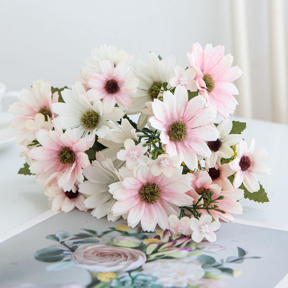 1/3pcs Silk Artificial Flower Daisy Christmas Wedding Bridalbouquet Home Vase Outdoor Garden Bonsai Festival DIY Gift Decoration