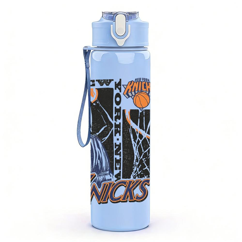 1PC Nicks Band Female Figure Collage Print 750ml Colorful Plastic Sports Water Bottle Leakproof Pop Up Lid with Straw for Outdoor Work Home Use