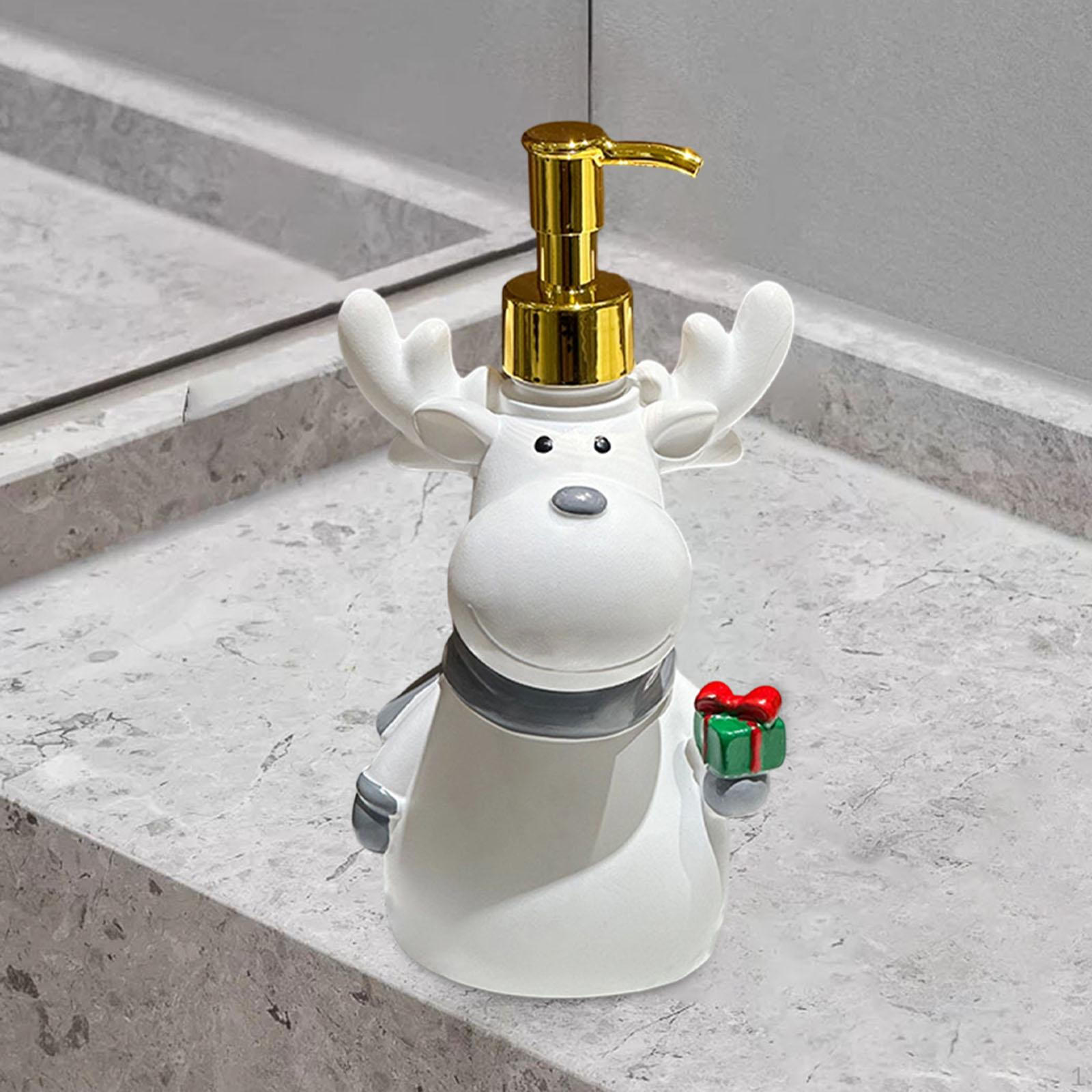 

Elk Soap Dispenser Dish Christmas Gift Creative Multipurpose Cute Pump Lotion Bottle