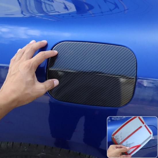 Carbon Fiber Door Fuel Tank Gas Cap Decoration Cover Trim For Dodge Charger 11+