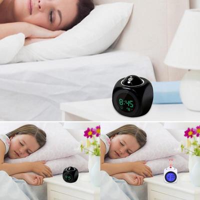 LED Digital Projection Alarm Clock Desktop Temperature Display Alarm Clock With Projector Time Projector Bedroom Bedside