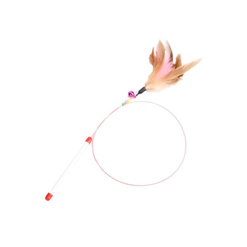 Cat Teasing Toys Cat Teasing Sticks Feather Bells Cat Teasing Rods Self-high To Relieve Boredom Cat Going Out Toys Pet Supplies Dog