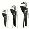 3pcs Plumbing Pliers Wrench,7/10/12inch Adjustable Water Pipe Plier Multi Functional Quick Water Pipe Wrench
