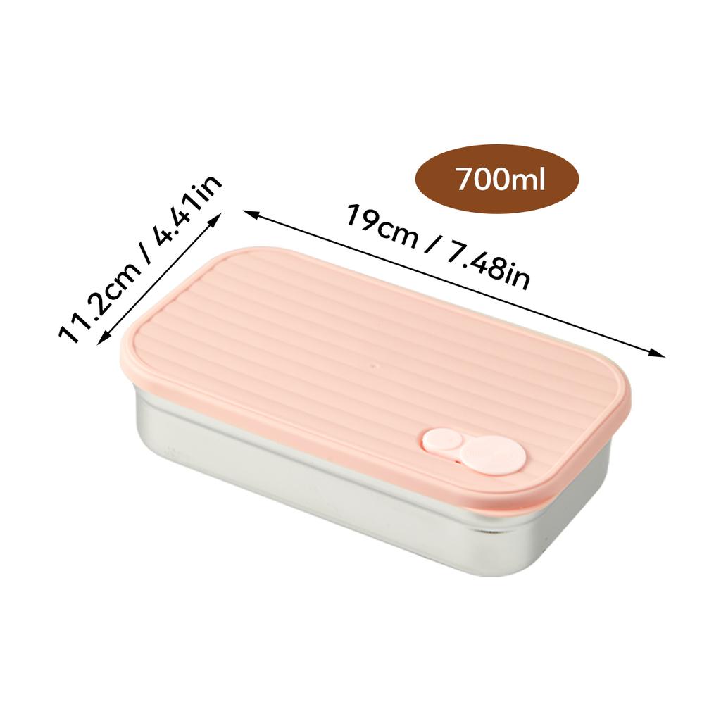 New Portable 304 Stainless Steel Lunch Box Travel Picnic Sealed Leak Proof Fruit Salad Bento Box For Student Adult