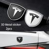 2 Stück 3D Metall Auto Kofferraum Fenster Emblem Dekor Aufkleber Für Model S 3 Y 2012-2023 2013 2016 2017 2020 2021 2022 Zubehör