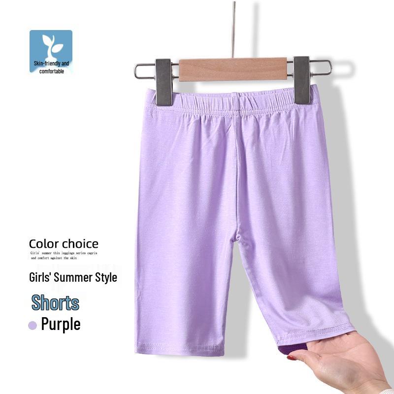 Girls' Modal Leggings for Spring/Summer - Black or White Dance Pants, Medium/Large Sizes