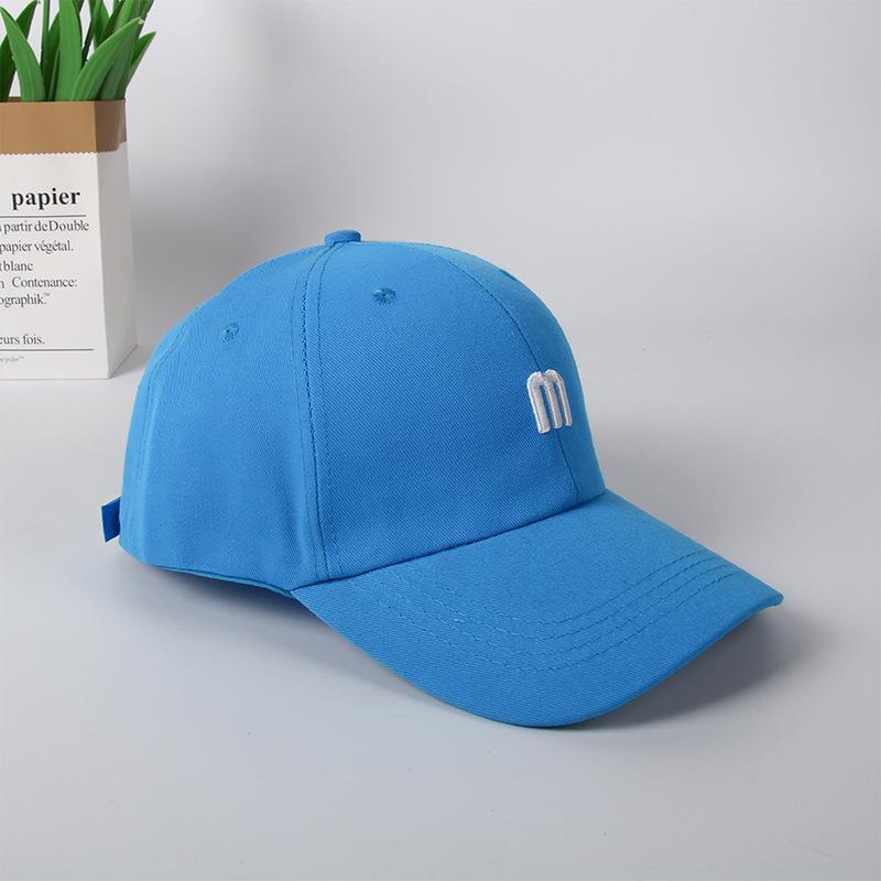 Hat Baseball Cap Women's Spring and Autumn Versatile Fashion Cap Letter M Embroidery Casual Sports Sunshade Sunscreen Hat