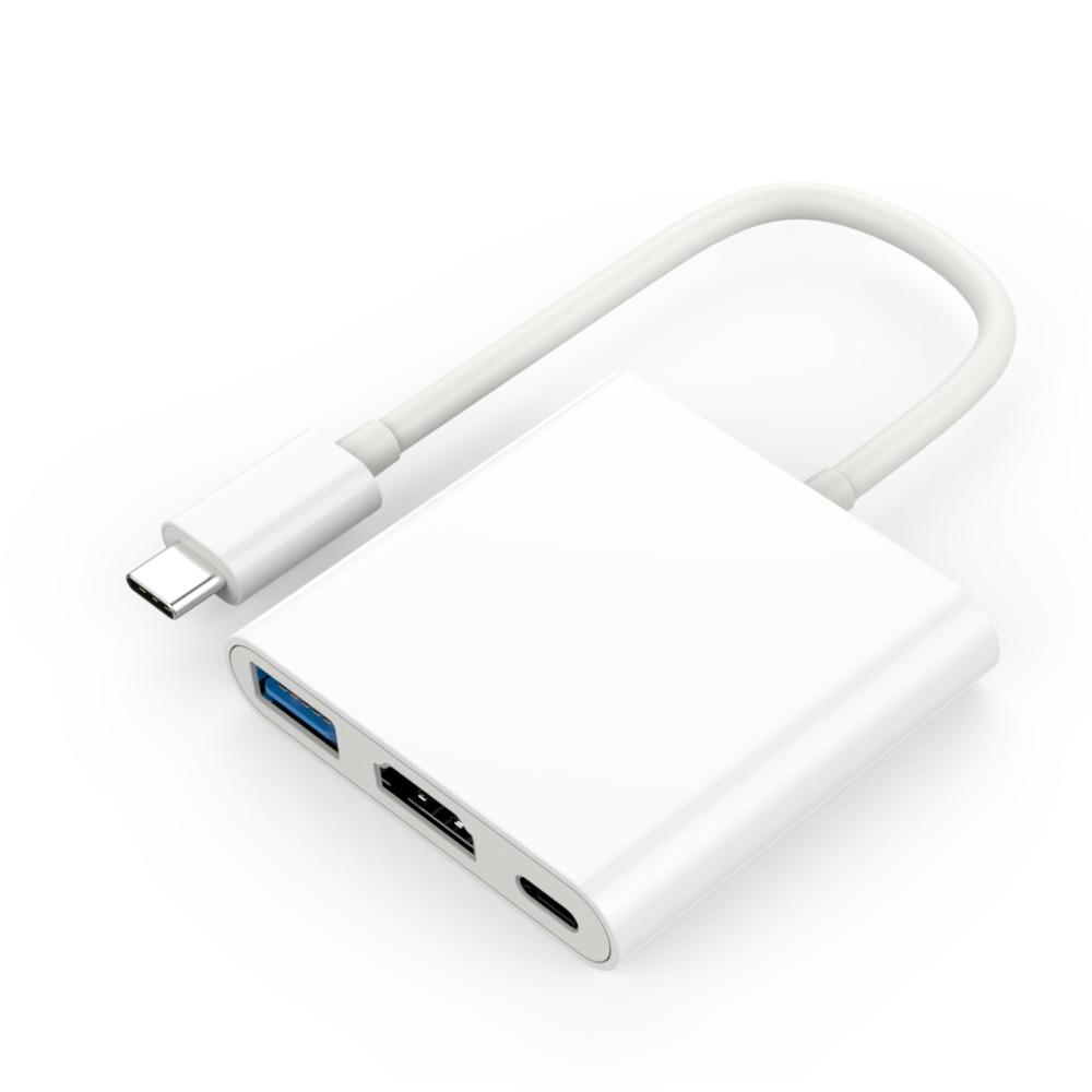 

3 in 1 Type C Hub for Switch Game Console Phone PC HDTV Multi Function USB Adapter Dock 3-in-1 (Switch White)