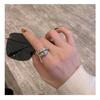 Luxury Diamond Snake-shaped Ring for Women Ins Fashion Finger Adjustable Ring Men Ring