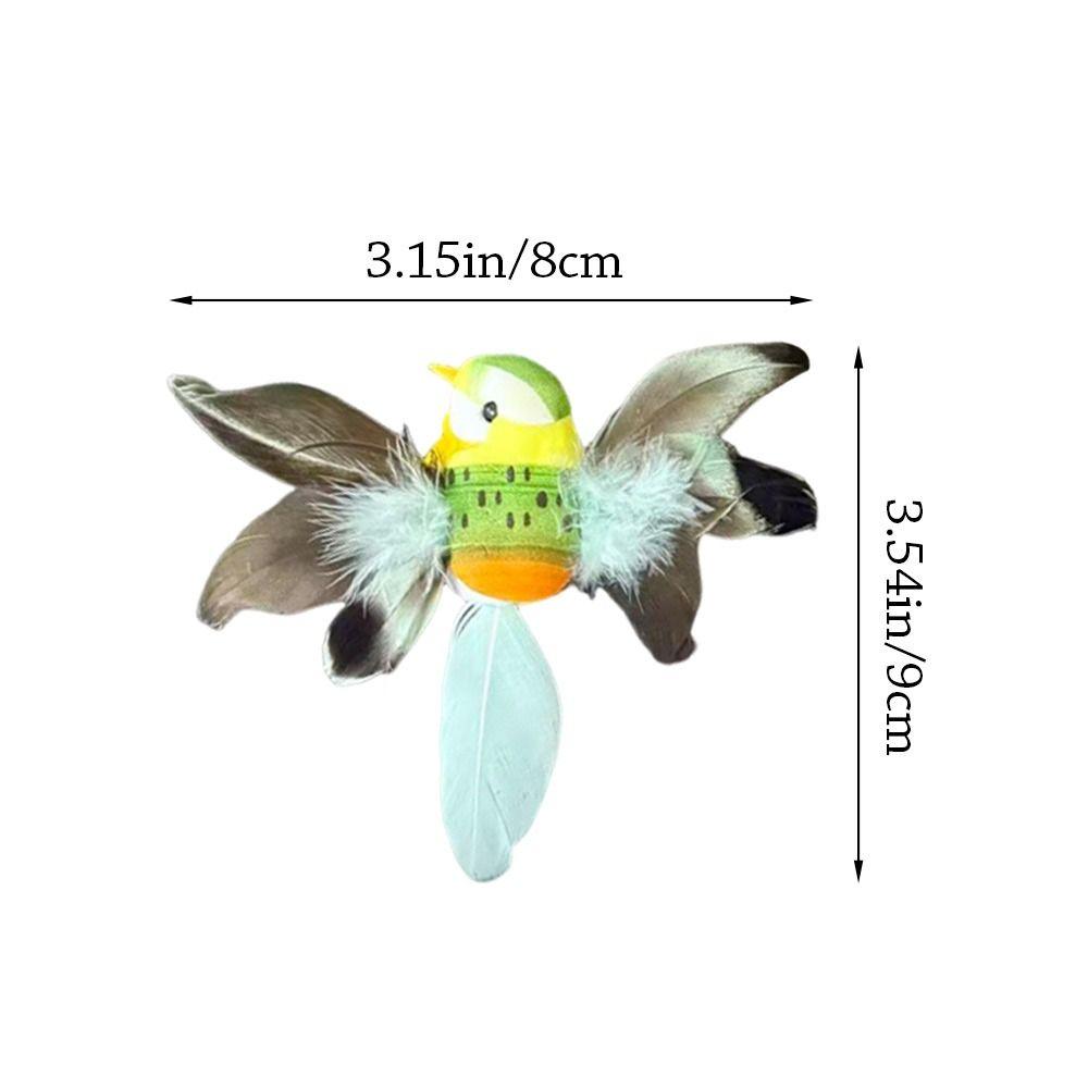 6PCS Mixed Color Hummingbird Artificial Birds Foam with Clips Faux Foam Bird Handicraft Photo Props Simulation Flying Bird