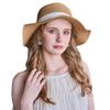 New outdoor sunshade flat top straw hat street shot travel fashion women's retro sun hat