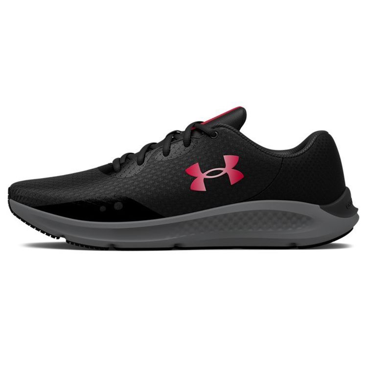 Under Armour Pursuit Charged Comfortable Fabric Low Top Casual Running Shoes Men sneaker Black 3025846-001