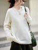 Women's Autumn-Winter Brushed Wool Loose Sweater - Round Neck Cashmere Base Layer