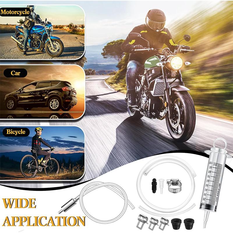 

Motorcycle Hydraulic Brake Bleed Kit 100Ml Syringe 50Cm Hose Universal For Motorbikes Scooters 1Set
