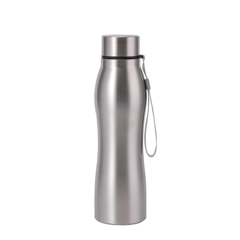 Borraccia sportiva in acciaio inossidabile da 1000 ml di alta qualità, monostrato, robusta, in metallo, per campeggio, sport, palestra