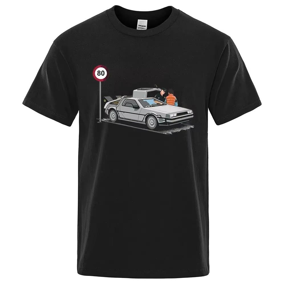 Eu Fui Pego Acelerando Camisetas Engraçadas Estampadas Para Homens, Mangas Curtas Casuais, Camiseta Grande Solta, Camiseta De Al