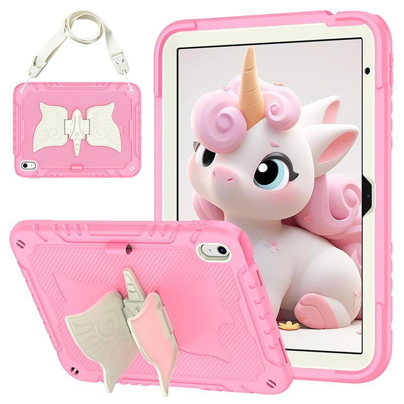 Étui pour iPad 10e génération avec design Licorne Housse en Silicone Souple Protection Complète Antichoc Tablette 10,2 Pouces