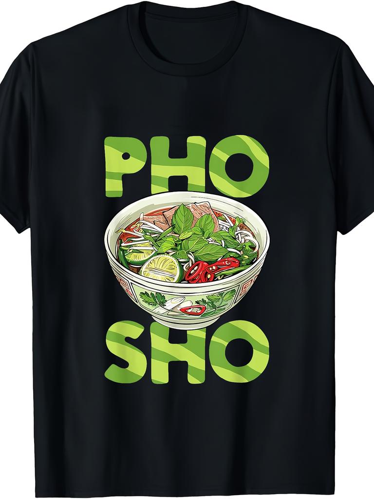 Pho Ho T Vietnamese Cuisine T-Shirt, New Style Unisex Men's Short-Sleeve T-Shirt, Casual and Comfort