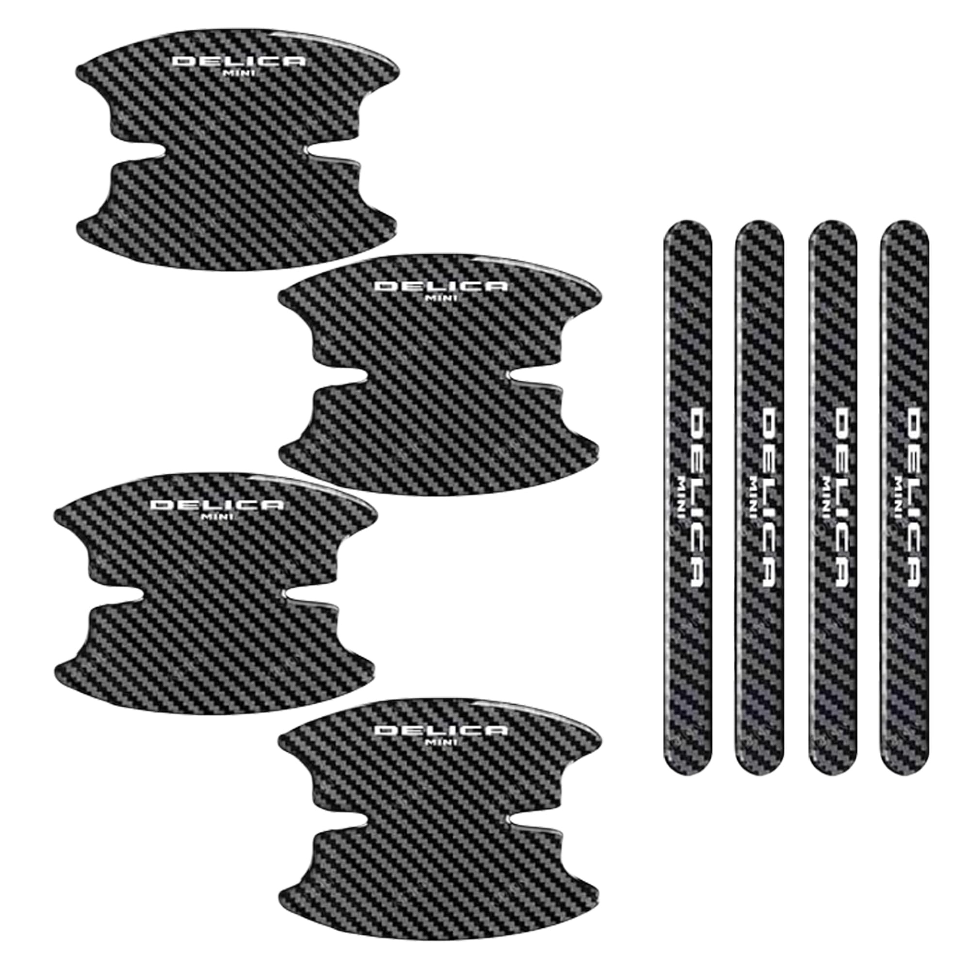 

Meltryllis Fit Delica Mini Door Handle Protector, 8 Pack Carbon Fiber Door Protector Protector