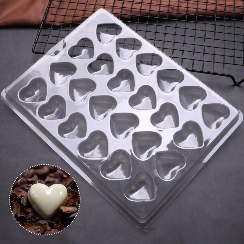 Molde de Chocolate Transparente para Mascotas Gelatina Dulce Cubito de Hielo Amor Cuadrado Redondo Flor Creativo Cocina Postre Repostería Diy Herramienta de Horneado