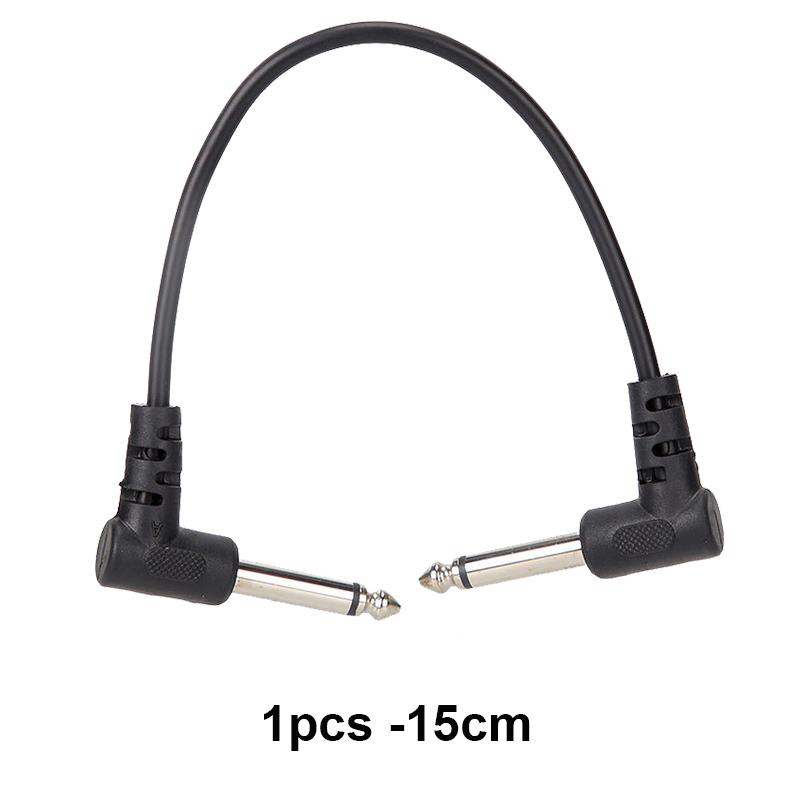 

1/4 Pcs Guitar Effect Pedal Flat Cable Patch Cables 6 Inch Length with 1/4 Inch Right Angle Connectors Patch Cable Kit