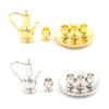 1:12 Dollhouse Kitchen Furniture Toy Miniatures Metal Teapot Set Toy Decoration